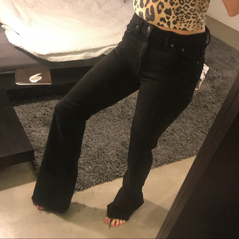 Denim & Denim Jeans - size 28 - distressed flair!